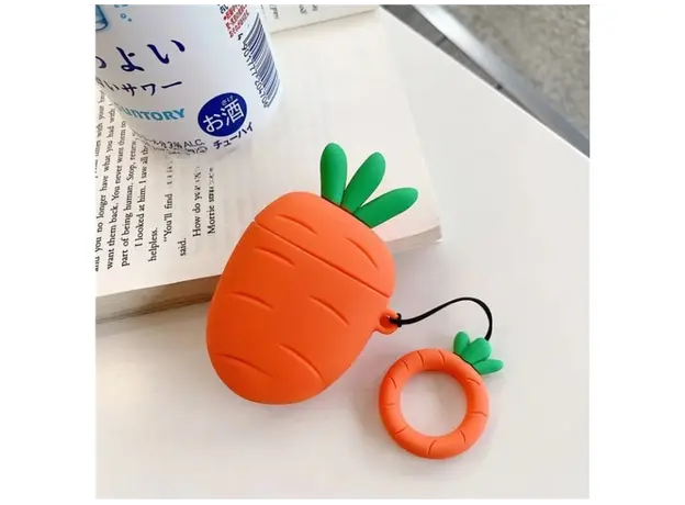 ყურსასმენის ქეისი Silicone Case for AirPods 2nd gen - Carrot
