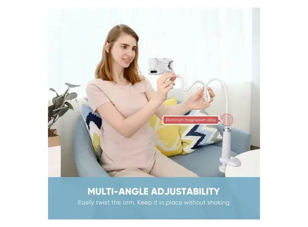 მობილურის დამჭერი UGREEN LP113 (20113) Multifunction Phone Stand, 120cm, White, 6 image