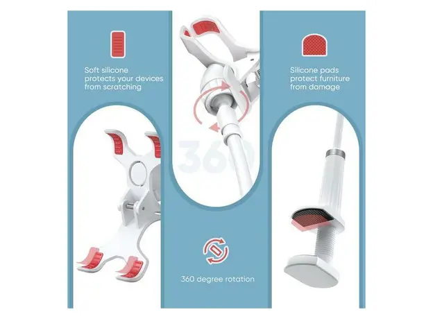 მობილურის დამჭერი UGREEN LP113 (20113) Multifunction Phone Stand, 120cm, White, 3 image