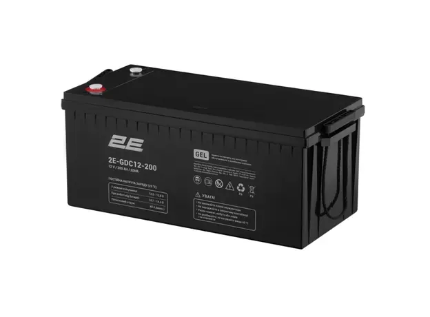 უწყვეტი კვების წყაროს ელემენტი 2E 2E-GDC12-200 GDC, 12V, 200Ah, GEL VRLA, Uninterruptible Power Supply Element, Black, 4 image