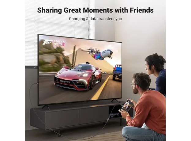 USB ადაპტერი UGREEN US372 (45172), 100W, Type-C Extension Cable, 0.5m, Black, 6 image