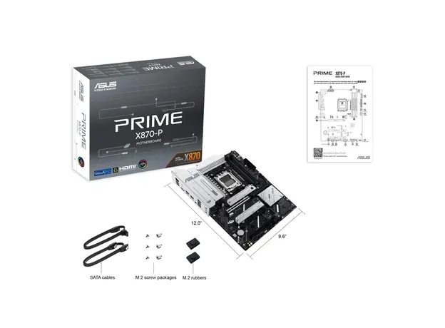 დედა დაფა ASUS Motherboard PRIME X870-P sAM5 X870 4xDDR5 M.2 HDMI ATX, 6 image