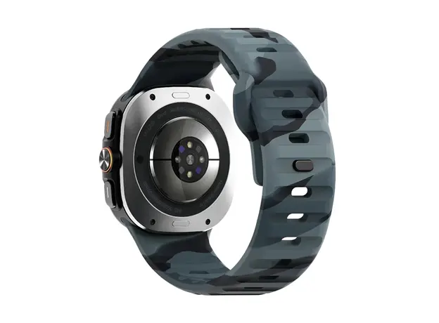 სმარტ საათის სამაჯური TVC Samsung Galaxy Watch Ultra 47mm Silicone Watch Band Breathable Sport Watch Strap - Black Grey Camouflage, 4 image