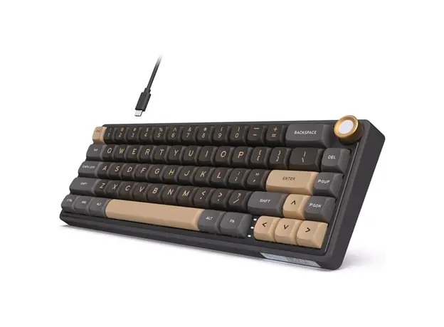 კლავიატურა Royal Kludge RK R65 RGB Mechanical Keyboard, Chartreuse switch, Hot Swappable, Type-C wired, Phantom, 3 image