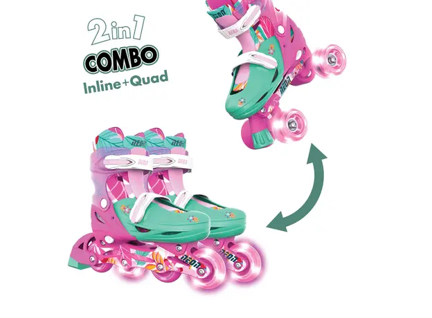 როლიკები Neon Scates Combo, size 34-37, floral, 3 image