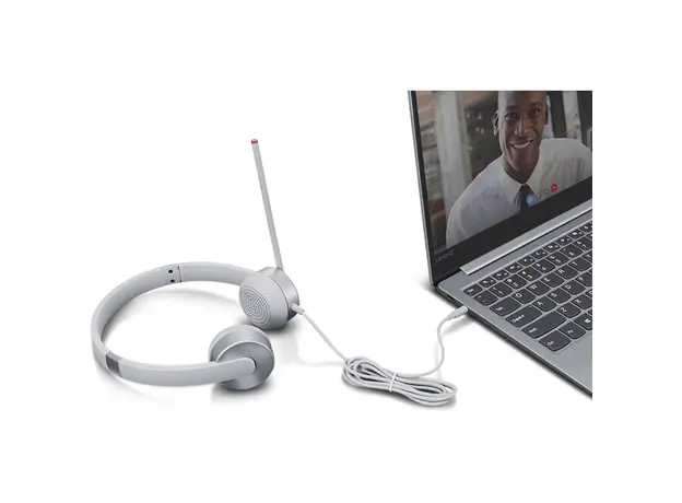 ყურსასმენი Lenovo GXD1E71386 100 Stereo Analog, Headset, Wired, 3.5mm, Silver, 6 image