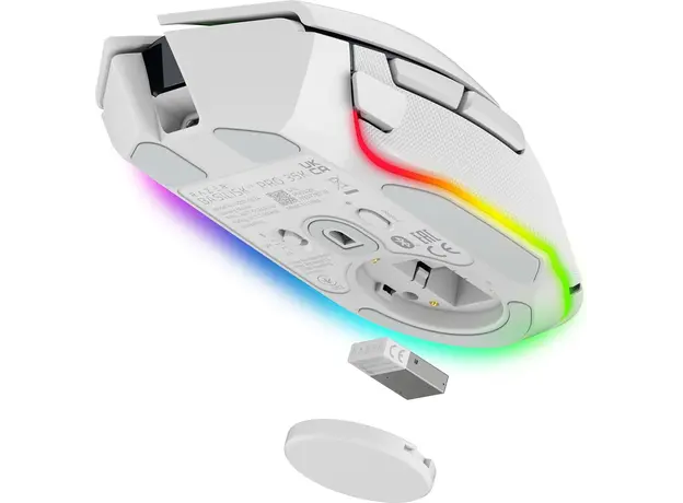 Razer Mouse Basilisk V3 Pro 35K, RGB, USB-A/WL/BT, white, 4 image