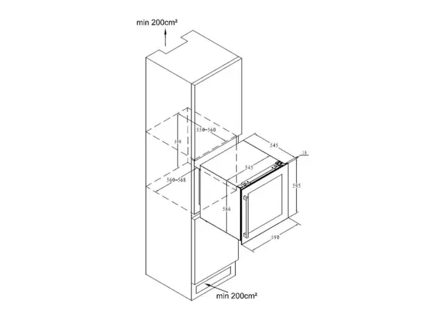 ღვინის მაცივარი LASOMMELIE LSBI36BDZ, 5 image