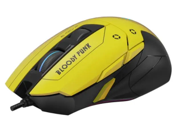 მაუსი A4Tech Bloody W70 Max RGB Gaming Mouse Punk Yellow, 3 image