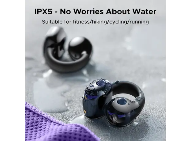 ყურსასმენი UGREEN WS209 (45785) HiTune S3, Earbuds, Wireless, Bluetooth, IPX5, Black, 4 image