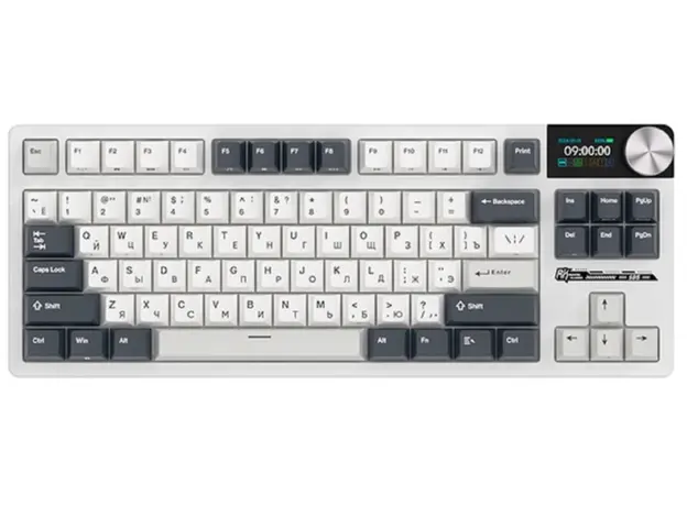 კლავიატურა Royal Kludge RK S85 RGB Mechanical Keyboard, Cloud Switch, Hot Swappable, Wireless, Type-C, Bluetooth, 2.4GHz, White Night, 2 image