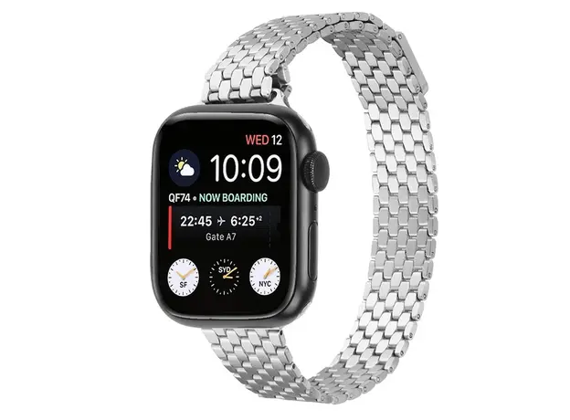 სმარტ საათის სამაჯური TVC Magnetic Buckle Strap for Apple Watch 10 46mm / Ultra 2 / Ultra 49mm / 9 8 7 45mm / SE (2023) SE (2022) SE 6 5 4 44mm / 3 2 1 42mm Stainless Steel Ban