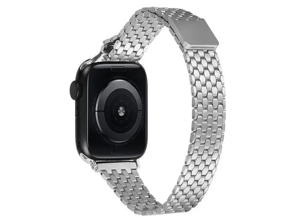 სმარტ საათის სამაჯური TVC Magnetic Buckle Strap for Apple Watch 10 46mm / Ultra 2 / Ultra 49mm / 9 8 7 45mm / SE (2023) SE (2022) SE 6 5 4 44mm / 3 2 1 42mm Stainless Steel Ban, 3 image