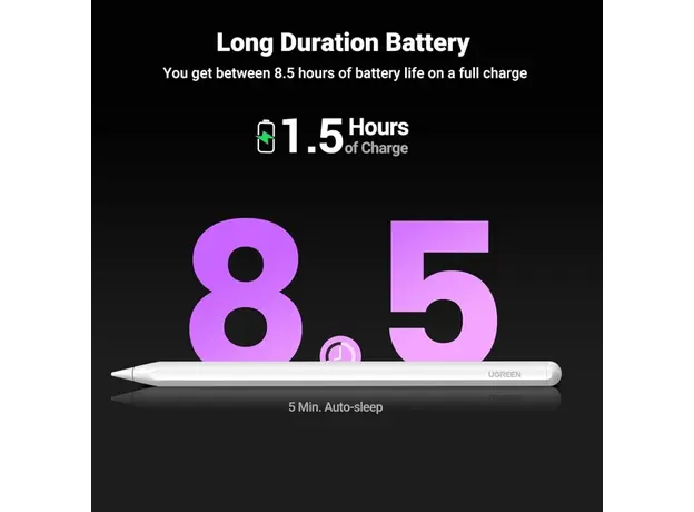 სტილუსი UGREEN LP653 (15910), Smart Stylus Pen For iPad, White, 4 image