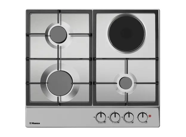 ქურის ზედაპირი Hansa combined (3 gas + 1 electrical), 59cm, cast-iron, inox, 2 image