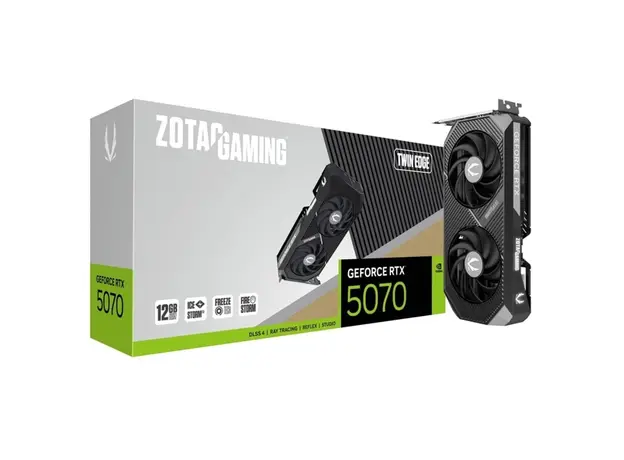 ვიდეო დაფა ZOTAC Graphic Adapter GeForce RTX 5070 12GB GDDR7 Twin Edge