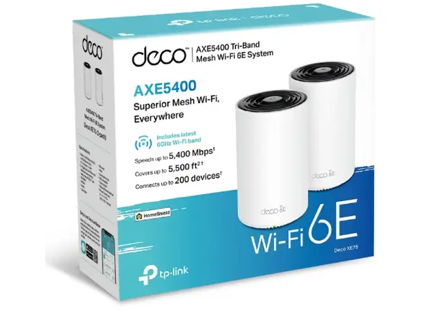 Wi-Fi როუტერი TP-link Deco XE75 (2-pack) AXE5400 Whole Home Mesh Wi-Fi 6E System, 4 image