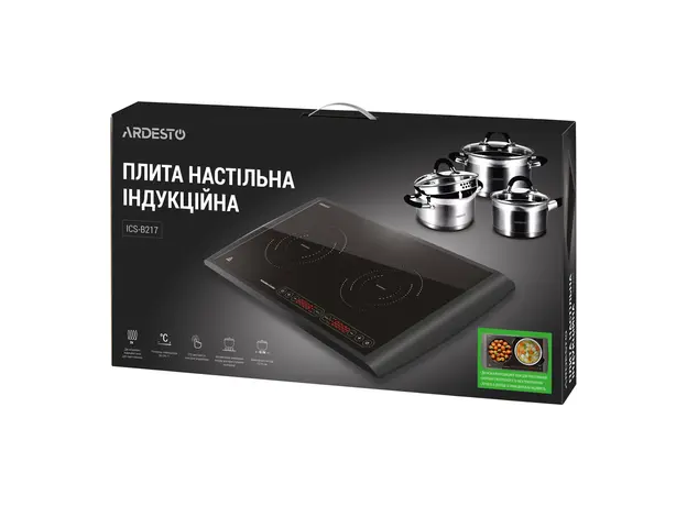 ელექტრო ზედაპირი ARDESTO ICS-B217 electric cooking plate with two hob eyes with total power of 2900 W, touch control, 7 image