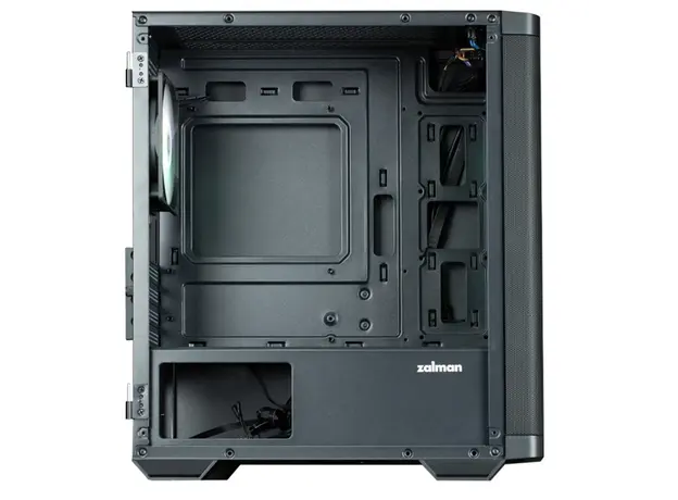 კომპიუტერის ქეისი Zalman PC case M4 without PSU, 2xUSB3.0, 1xUSB2.0, 4x120mm ARGB, VGA 320mm, LCS ready, TG Side Window, mATX, black, 6 image