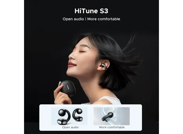 ყურსასმენი UGREEN WS209 (45785) HiTune S3, Earbuds, Wireless, Bluetooth, IPX5, Black, 6 image