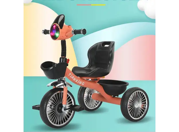 ბავშვთა სამთვალა პედლებიანი ველოსიპედი 602PINK, 3 image