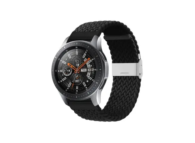 სმარტ საათის სამაჯური Samsung Galaxy Watch 42mm Elastic Nylon Watch Band - Black, 3 image