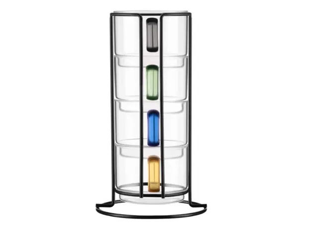 ჭიქების ნაკრები Ardesto Set of cups 350ml, 4pcs, borosilicate glass, transparent, 3 image