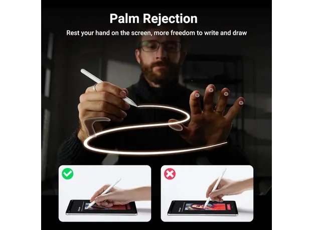 სტილუსი UGREEN LP653 (15910), Smart Stylus Pen For iPad, White, 9 image