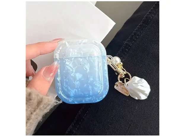 ყურსასმენის ქეისი Protective Cover For AirPods 2nd gen - Pendant/Sky Blue