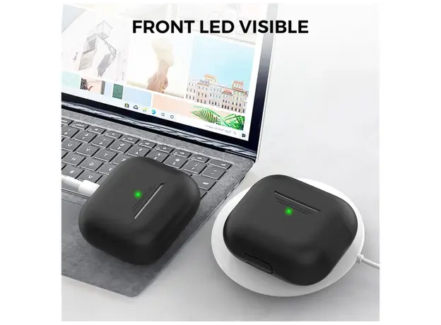 ყურსასმენის ქეისი Silicone Case For AirPods 3 - Black, 4 image