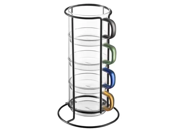 ჭიქების ნაკრები Ardesto Set of cups 350ml, 4pcs, borosilicate glass, transparent, 4 image