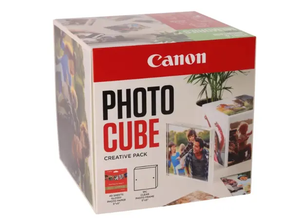 ფოტოს ქაღალდი Canon Photo Cube and Frame + PP-201 5x5” Photo Paper Plus Glossy II (40 sheets) - Creative Pack, 3 image