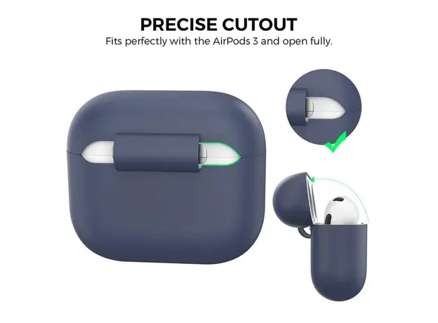 ყურსასმენის ქეისი Silicone Case For AirPods 3 - Midnight Blue, 3 image