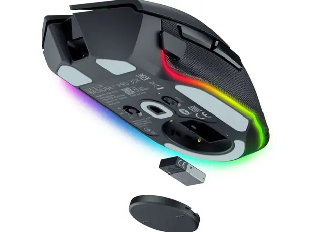 მაუსი Razer Mouse Basilisk V3 Pro 35K, RGB, USB-A/WL/BT, black, 4 image