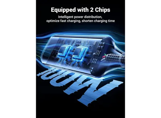 USB კაბელი UGREEN US561 (35087), 100W, Type-C to Type-C, 1.5m, Grey, 5 image