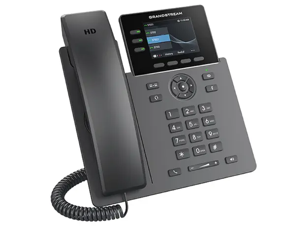 IP ტელეფონი Grandstream GRP2611G, Professional P Phone, 3 SIP accounts, 3 lines, 2x GbE PoE, 320x240 (2.8") color LCD, 12 virtual BLF keys, 5V/0.6A PSU, 3 image