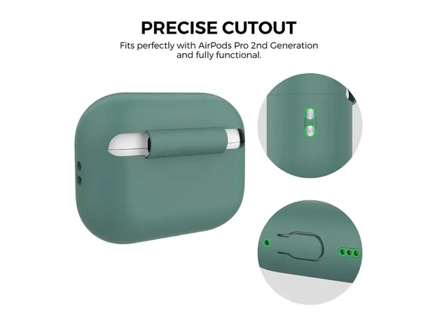 ყურსასმენის ქეისი Protective Cover For AirPods Pro 2 - Green, 5 image