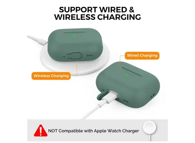 ყურსასმენის ქეისი Protective Cover For AirPods Pro 2 - Green, 4 image