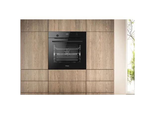 ჩასაშენებელი ღუმელი Hansa electrical, 77L, А, display, convection, black, 8 image