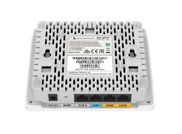 დაშვების წერტილი Grandstream GWN7603,Indoor Wi-Fi Access Point, 2x2:2 2.4G/5G, 1x GbE PoE, 2x GbE with PSE, 1x GbE, up to 100m coverage, 100+ wireless clients, 1.27Gbps aggregate wireless throughput, 5 image