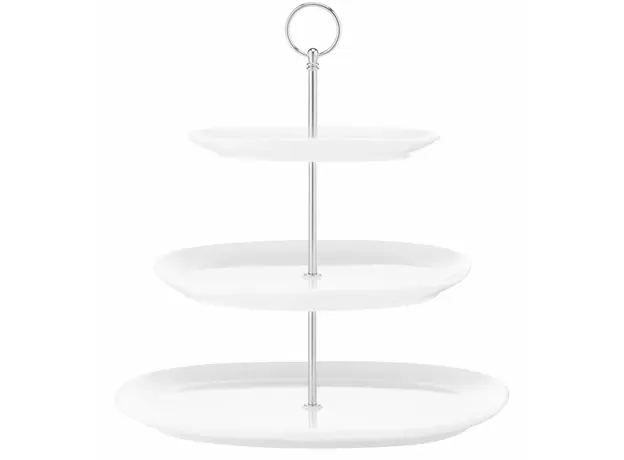 ნამცხვრის დასადები Ardesto Tier cake stand, 32х32сm, porcelain, white, 2 image