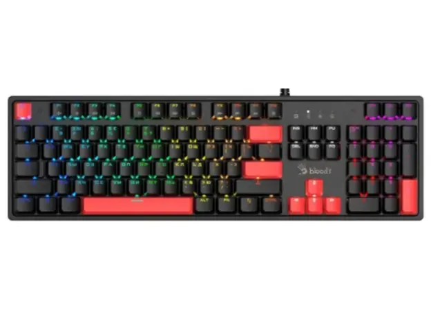 Keyboard A4Tech Bloody S520N Mechanical Red Plus Switch RGB Gaming Keyboard Fire Black, 2 image