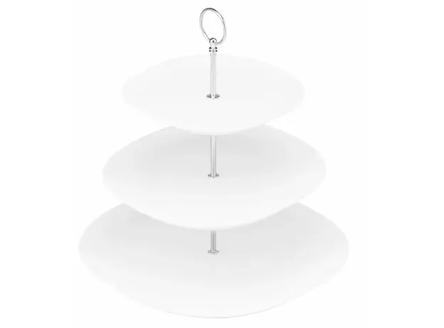 ნამცხვრის დასადები Ardesto Tier cake stand, 32х32сm, porcelain, white, 3 image