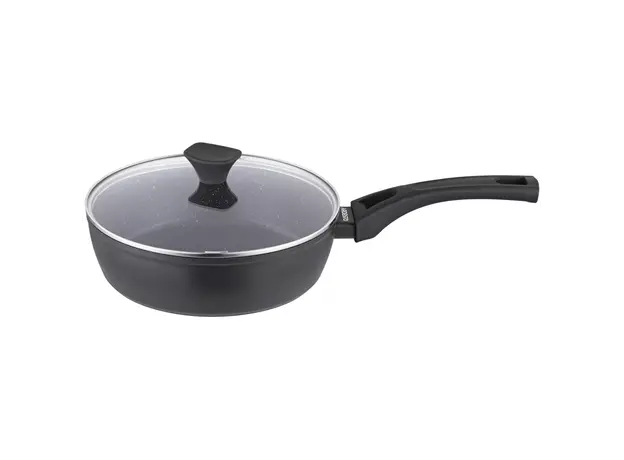 ტაფა Ardesto Deep Fry pan with lid Gemini Livorno, 24cm, aluminium, black, 2 image