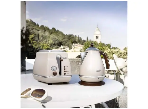 ელექტრო ჩაიდანი DeLonghi Icona Vintage KBOV2001.BG Beige, 6 image