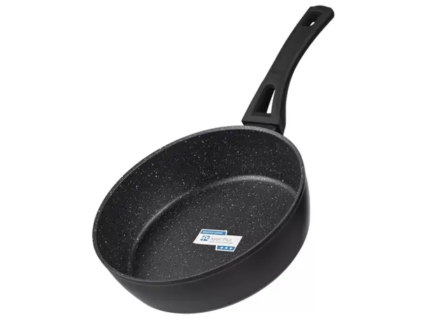 ტაფა Ardesto Deep Fry pan with lid Gemini Livorno, 24cm, aluminium, black, 3 image