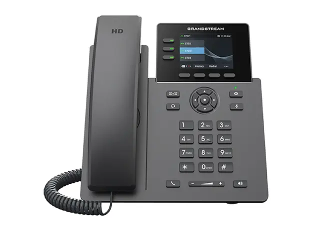 IP ტელეფონი Grandstream GRP2611G, Professional P Phone, 3 SIP accounts, 3 lines, 2x GbE PoE, 320x240 (2.8") color LCD, 12 virtual BLF keys, 5V/0.6A PSU, 2 image