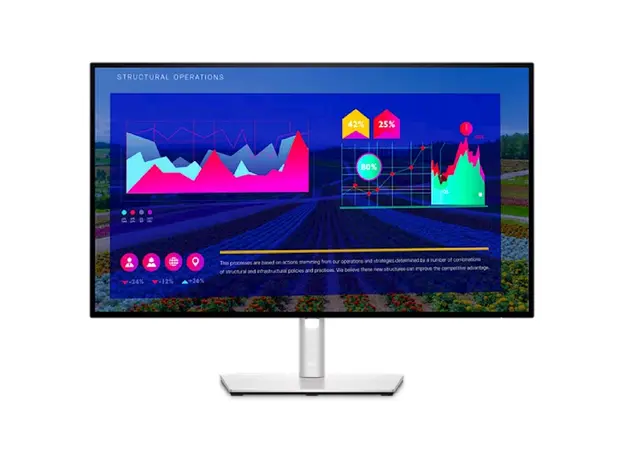 მონიტორი Dell 210-AYUK UltraSharp 27 U2722D, 27", Monitor, QHD, IPS, HDMI, USB, USB-C, DP, Silver