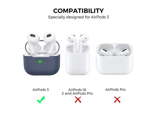 ყურსასმენის ქეისი Silicone Case For AirPods 3 - Midnight Blue, 5 image