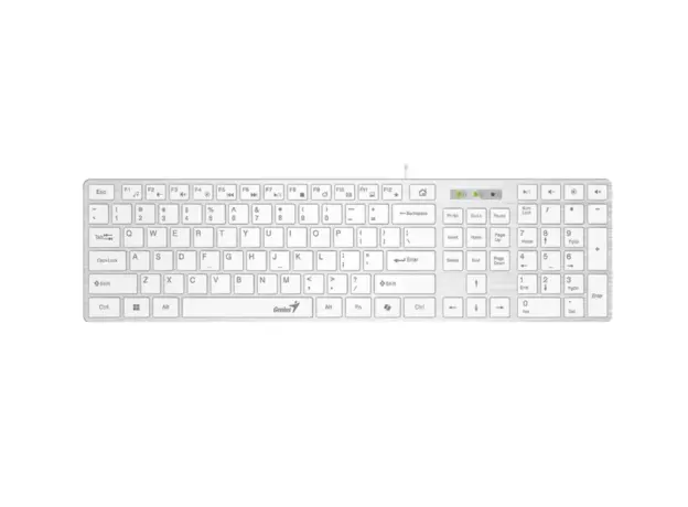 კლავიტურა Genius,Keyboard  SlimStar 126  USB White, 2 image
